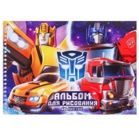 Альбом для рисования А4, 40 листов 100 г/м&sup2;, на пружине, Трансформеры