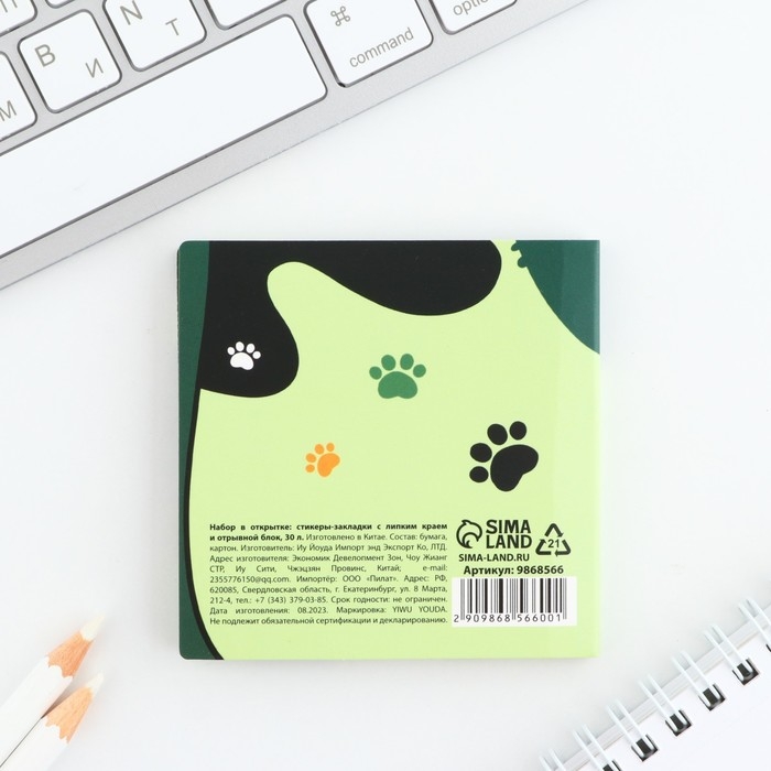 Подарочный набор в открытке «Пушистый р-р-рыцарь», стикеры 4х20 л, отрывной блок 30 л Подарочный набор в открытке «Пушистый р-р-рыцарь», стикеры 4х20 л, отрывной блок 30 л