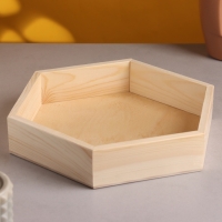 Кашпо деревянное, Шестёрка 28х24,5х5см Кашпо деревянное, Шестёрка 28х24,5х5см