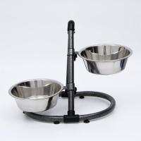 Регулируемая разноуровневая подставка с 2 мисками по 2,5 л Регулируемая разноуровневая подставка с 2 мисками по 2,5 л