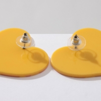 Серьги акрил «Сердце» жираф, цвет жёлто-оранжевый Серьги акрил «Сердце» жираф, цвет жёлто-оранжевый