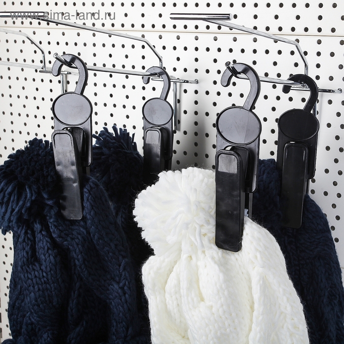 Крючок с прищепкой 4,3&times;2,5&times;15,5, L=15,5, цвет чёрный