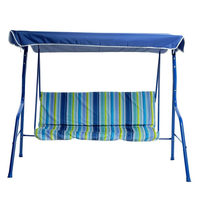 Качели садовые Качели садовые "Уют" синие, 170 х 150 х 110 см, максимальная нагрузка 210 кг