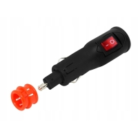 Штекер в прикуриватель TORSO, ЕВРО с кнопкой, D-03 Штекер в прикуриватель TORSO, ЕВРО с кнопкой, D-03