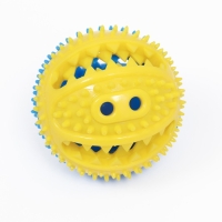 Шар под лакомства рельефный, TPR, 7 см, жёлто-голубой Шар под лакомства рельефный, TPR, 7 см, жёлто-голубой