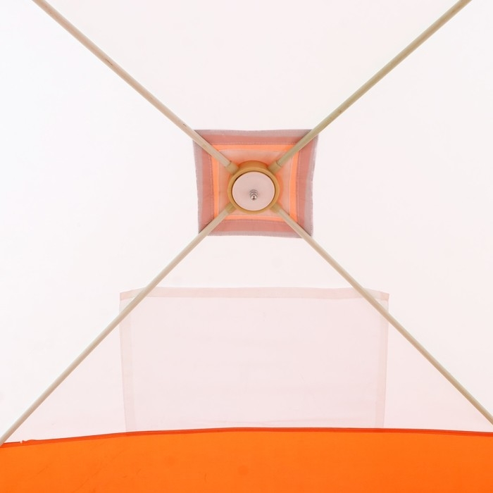 Палатка зимняя куб СЛЕДОПЫТ 1.8 х 1.8 м, ткань Oxford, цвет оранжево-белый