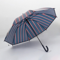 Зонт - трость полуавтоматический «Полосы», 8 спиц, R = 54/60 см, D = 120 см, цвет синий/красный Зонт - трость полуавтоматический «Полосы», 8 спиц, R = 54/60 см, D = 120 см, цвет синий/красный