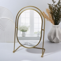 Зеркало настольное «Богема», зеркальная поверхность 17,5 × 26,5 см, цвет золотой Зеркало настольное «Богема», зеркальная поверхность 17,5 × 26,5 см, цвет золотой