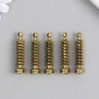 Сувенир металл подвеска "Пагода 9 ярусов" 5х1,5х1,5 см Сувенир металл подвеска "Пагода 9 ярусов" 5х1,5х1,5 см