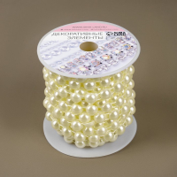 Жемчуг на нитях, плоский, 10 мм, 9 ± 1 м, цвет молочный Жемчуг на нитях, плоский, 10 мм, 9 ± 1 м, цвет молочный