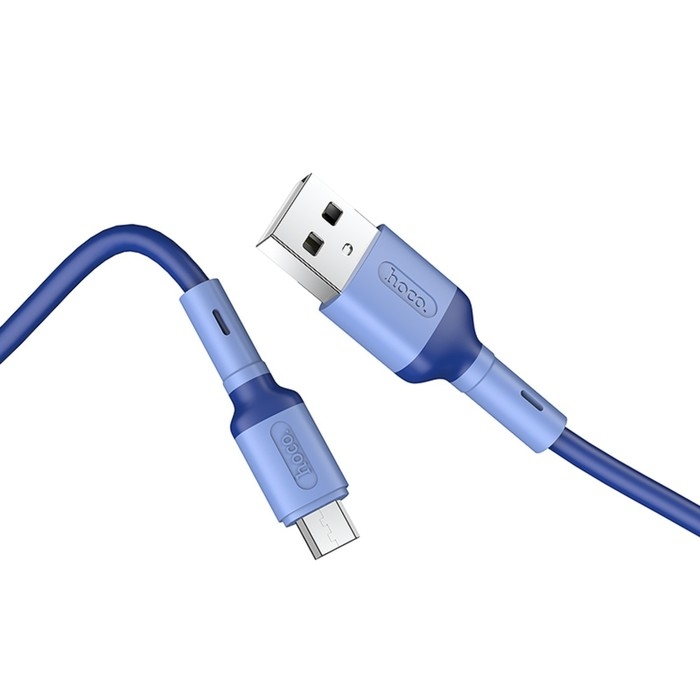 Кабель Hoco X65, microUSB - USB, 2.4 А, 1 м, TPE оплетка, синий Кабель Hoco X65, microUSB - USB, 2.4 А, 1 м, TPE оплетка, синий