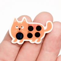 Детский термометр - наклейка налобный "Котенок", до 40&deg;, 3.9 х 2.5 см