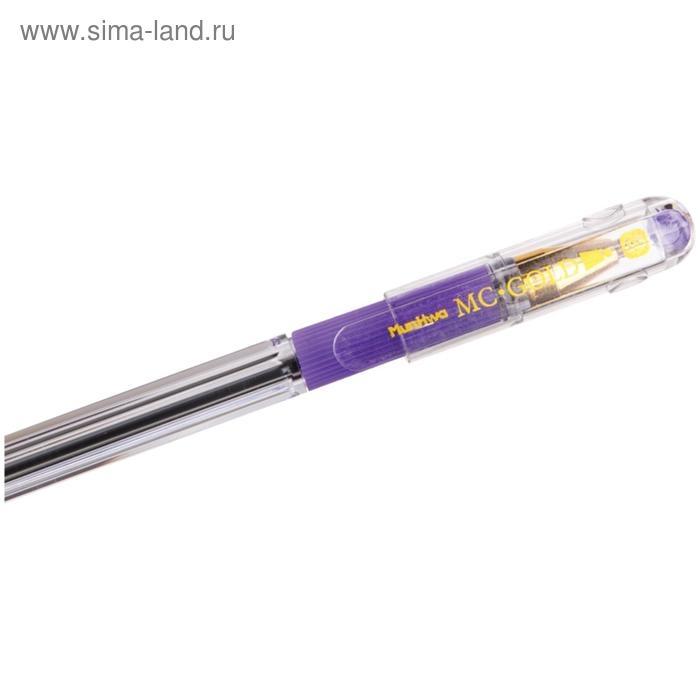 Ручка шариковая MunHwa MC Gold, узел 0.5 мм, чернила фиолетовые, штрихкод на ручке Ручка шариковая MunHwa MC Gold, узел 0.5 мм, чернила фиолетовые, штрихкод на ручке