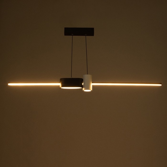 Светильник с ПДУ "Бергер" LED 18Вт 3000-6000К бело-черный 100х100 см