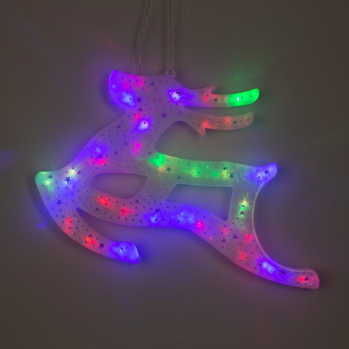 Светодиодная фигура &laquo;Олень&raquo; 43 &times; 25 см, пластик, 220 В, свечение мульти (RG/RB)