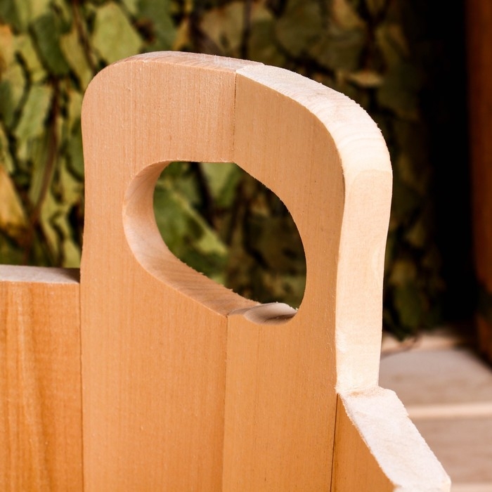 Шайка-таз из липы, 10 л, с тиснением