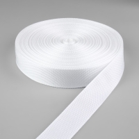 Стропа ременная, 40 мм, 50 ± 1 м, плотность 12 гр/м, цвет белый №3 Стропа ременная, 40 мм, 50 ± 1 м, плотность 12 гр/м, цвет белый №3