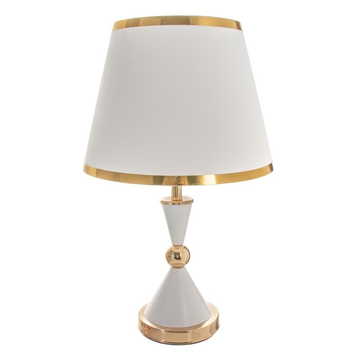 Настольная лампа "Елизавета" E27 40Вт бело-золотой 25х25х37 см RISALUX