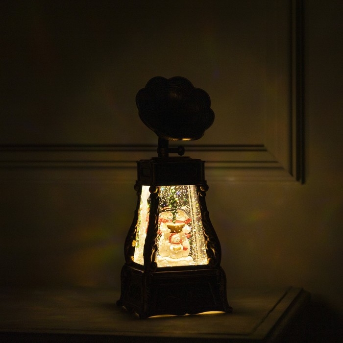 Светодиодная фигура «Граммофон со снеговиками» 11 × 28 × 11 см, пластик, батарейки ААх3 (не в комплекте), USB, свечение тёплое белое Светодиодная фигура «Граммофон со снеговиками» 11 × 28 × 11 см, пластик, батарейки ААх3 (не в комплекте), USB, свечение тёплое белое