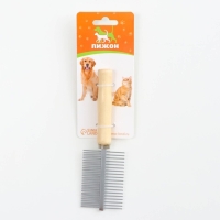 Расчёска Wood двухсторонняя с деревянной ручкой, 17 х 5,5 см Расчёска Wood двухсторонняя с деревянной ручкой, 17 х 5,5 см