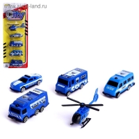 Набор машин &laquo;Полиция&raquo;, 5 штук