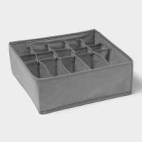 Органайзер для хранения белья &laquo;Смарт&raquo;, 15 ячеек, 30&times;30&times;11 см, цвет серый