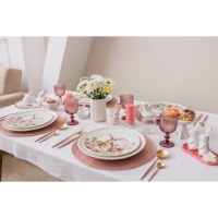 Банка стеклянная для хранения сыпучих продуктов Доляна &laquo;Зайка в золотом&raquo;, 230 мл, с керамической крышкой