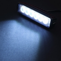 Фара светодиодная Skyway OFF ROAD, прямоугольная, 12 В/24 В, 18 Вт, 6000 K, 6 диодов, 152x40мм