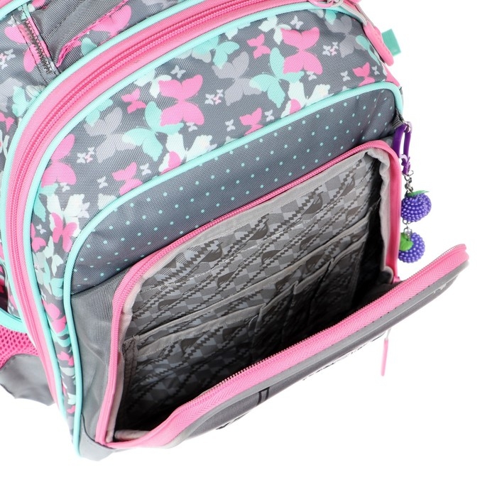 Рюкзак каркасный 39 х 29 х 17 см, серый/бирюзовый ACR22-179-11