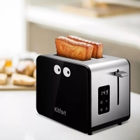 Тостер Kitfort КТ-4094, 870 Вт, 6 режимов прожарки, 2 тоста, серебристо-чёрный Тостер Kitfort КТ-4094, 870 Вт, 6 режимов прожарки, 2 тоста, серебристо-чёрный
