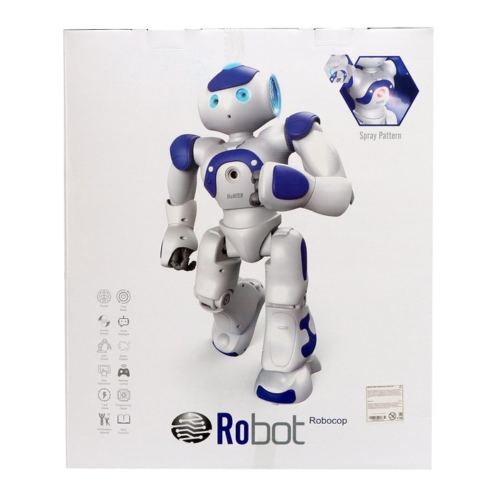 Робот радиоуправляемый &laquo;Хантер&raquo;, световые и звуковые эффекты, работает от аккумулятора, цвет чёрный