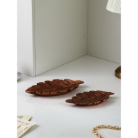 Набор органайзеров &laquo;Лист №1&raquo;, полистоун, 2 шт, цвет медь