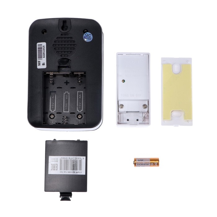 Звонок Старт Б/З 006, беспроводной, 36 мелодий, R=80 м, 1кнопка+1звонок, 3хАА(не в компл.)