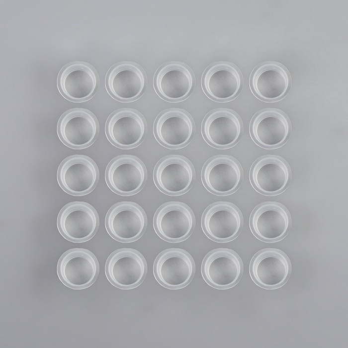 Колпачки для краски, d = 17 мм, набор - 25 шт, цвет прозрачный