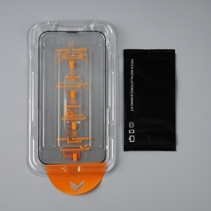 Защитное стекло для iPhone 13 Pro Max/14 Plus, рамка для установки, полный клей, 9H, 0.33 мм Защитное стекло для iPhone 13 Pro Max/14 Plus, рамка для установки, полный клей, 9H, 0.33 мм