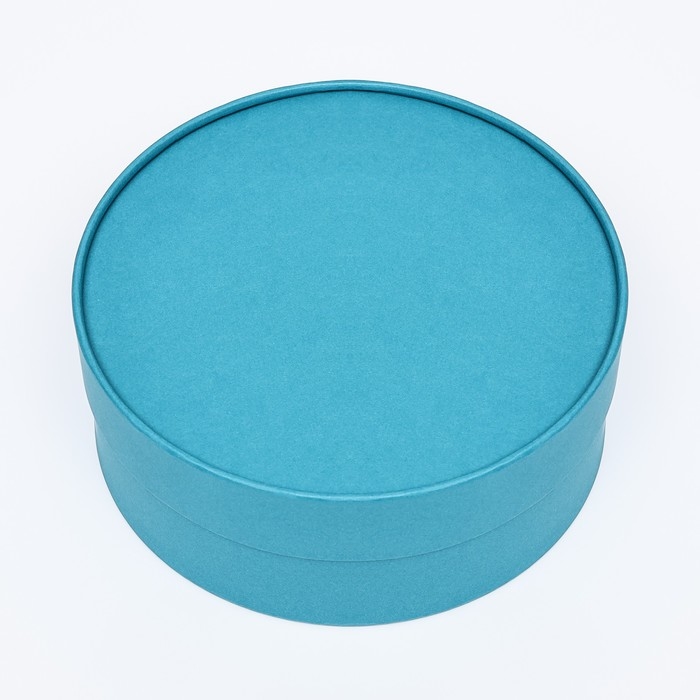 Подарочная коробка "Нежность" сине-травяной, завальцованная без окна, 21 х 8 см