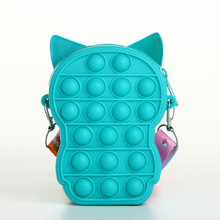 Сумка детская для девочки на молнии, цвет бирюзовый Сумка детская для девочки на молнии, цвет бирюзовый