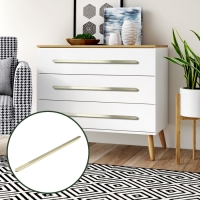 Ручка-скоба CAPPIO RSC021, алюминий, м/о 416 мм, цвет сатиновое золото