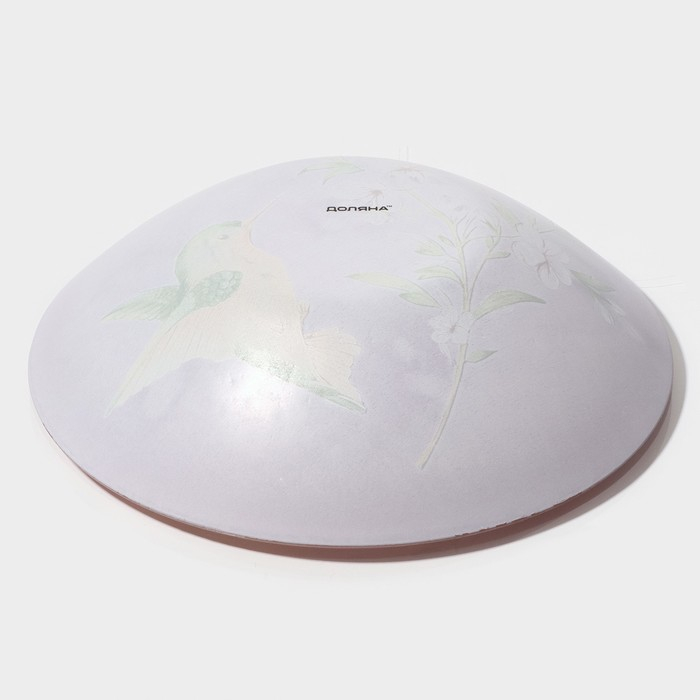 Набор тарелок стеклянных Доляна &laquo;Колибри&raquo;, 19 предметов: 6 десертных тарелок, 6 обеденных тарелок, 6 мисок, салатник