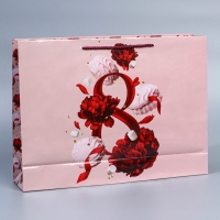 Пакет подарочный ламинированный горизонтальный, упаковка, «8 марта», L 28 х 38 х 9 см Пакет подарочный ламинированный горизонтальный, упаковка, «8 марта», L 28 х 38 х 9 см