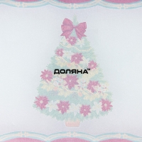 Блюдо стеклянное прямоугольное Доляна &laquo;Новогодняя ель&raquo;, 25&times;15 см, цвет красный