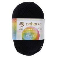 Пряжа "Детская новинка" 100% акрил 200м/50гр (02-Черный) Пряжа "Детская новинка" 100% акрил 200м/50гр (02-Черный)