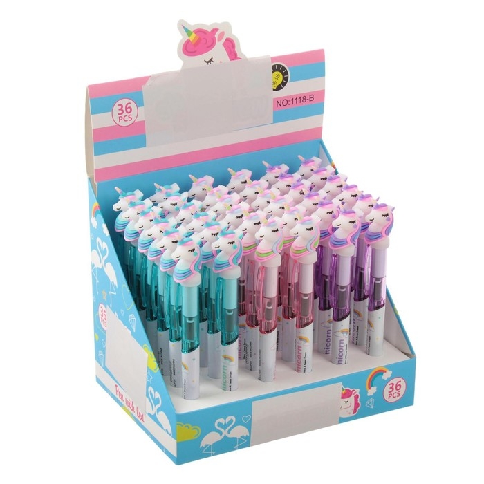 Ручка-прикол &laquo;Единорог&raquo;, световая, цвета МИКС