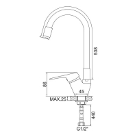 Cмеситель для кухни Accoona A4819P, однорычажный, силиконовый излив, латунь, оранжевый/хром Cмеситель для кухни Accoona A4819P, однорычажный, силиконовый излив, латунь, оранжевый/хром
