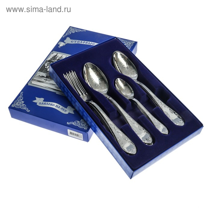 Набор столовых приборов &laquo;Посольский&raquo;, 18 предметов, художественная роспись