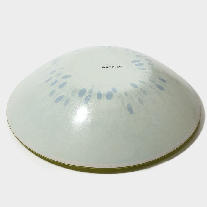 Набор тарелок стеклянных Доляна «Романтичный киви», 19 предметов: 6 десертных тарелок, 6 обеденных тарелок, 6 мисок, салатник Набор тарелок стеклянных Доляна «Романтичный киви», 19 предметов: 6 десертных тарелок, 6 обеденных тарелок, 6 мисок, салатник