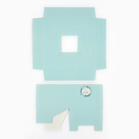 Коробка подарочная складная переноска для цветов, упаковка, &laquo;Бирюза&raquo;, 20 x 20 x 4 см