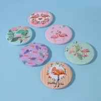 Зеркало складное &laquo;Flamingo Love&raquo;, d = 7,5 см, рисунок МИКС