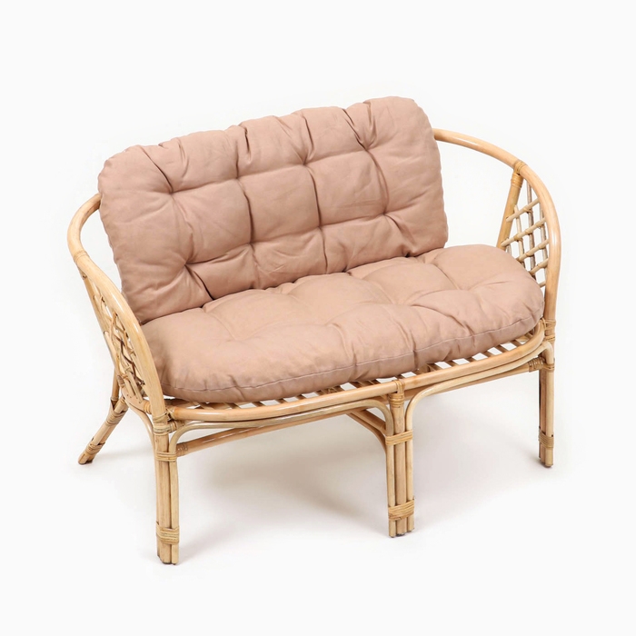 Набор садовой мебели Набор садовой мебели "Bagama": 2 кресла, 1 диван, 1 стол, ротанг светлый, подушки бежевые