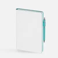 Ежедневник White Shall, недатированный, бело-бирюзовый